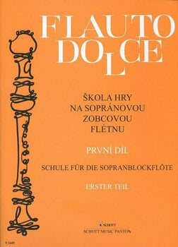 Partitura para instrumentos de sopro Ladislav Daniel Škola hry na sopránovou zobcovou flétnu 1 Livro de música - 1