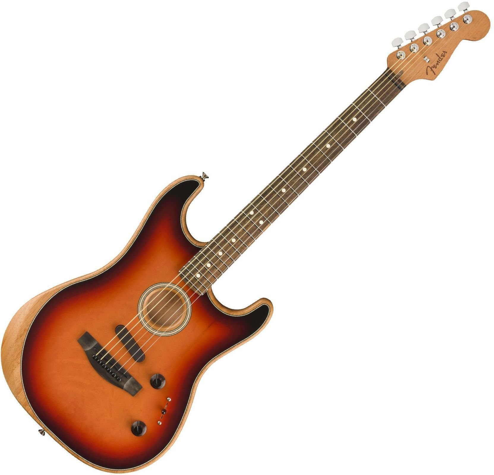 Elektroakoestische gitaar Fender American Acoustasonic Stratocaster 3-Tone Sunburst