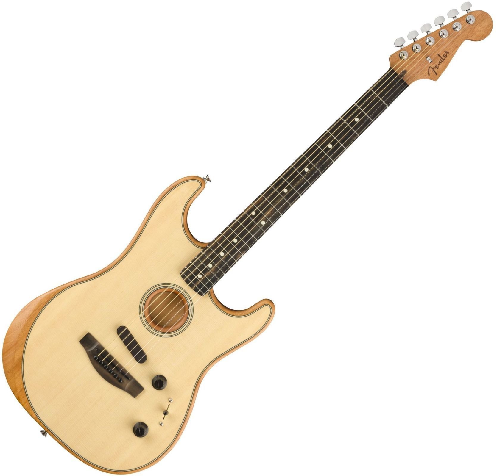 Elektroakoestische gitaar Fender American Acoustasonic Stratocaster Natural