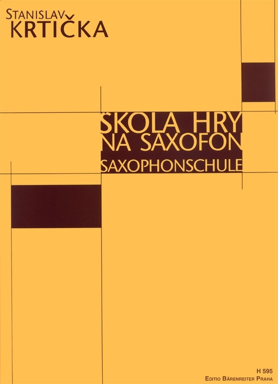 Music sheet for wind instruments Stanislav Krtička Škola hry na saxofon Music Book