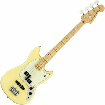 Elektrische basgitaar Fender Player Offset Mustang Bass MN Canary Yellow - 1
