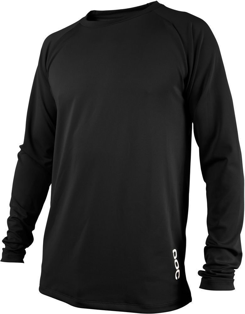 Odzież kolarska / koszulka POC Essential DH LS Jersey Golf Carbon Black M