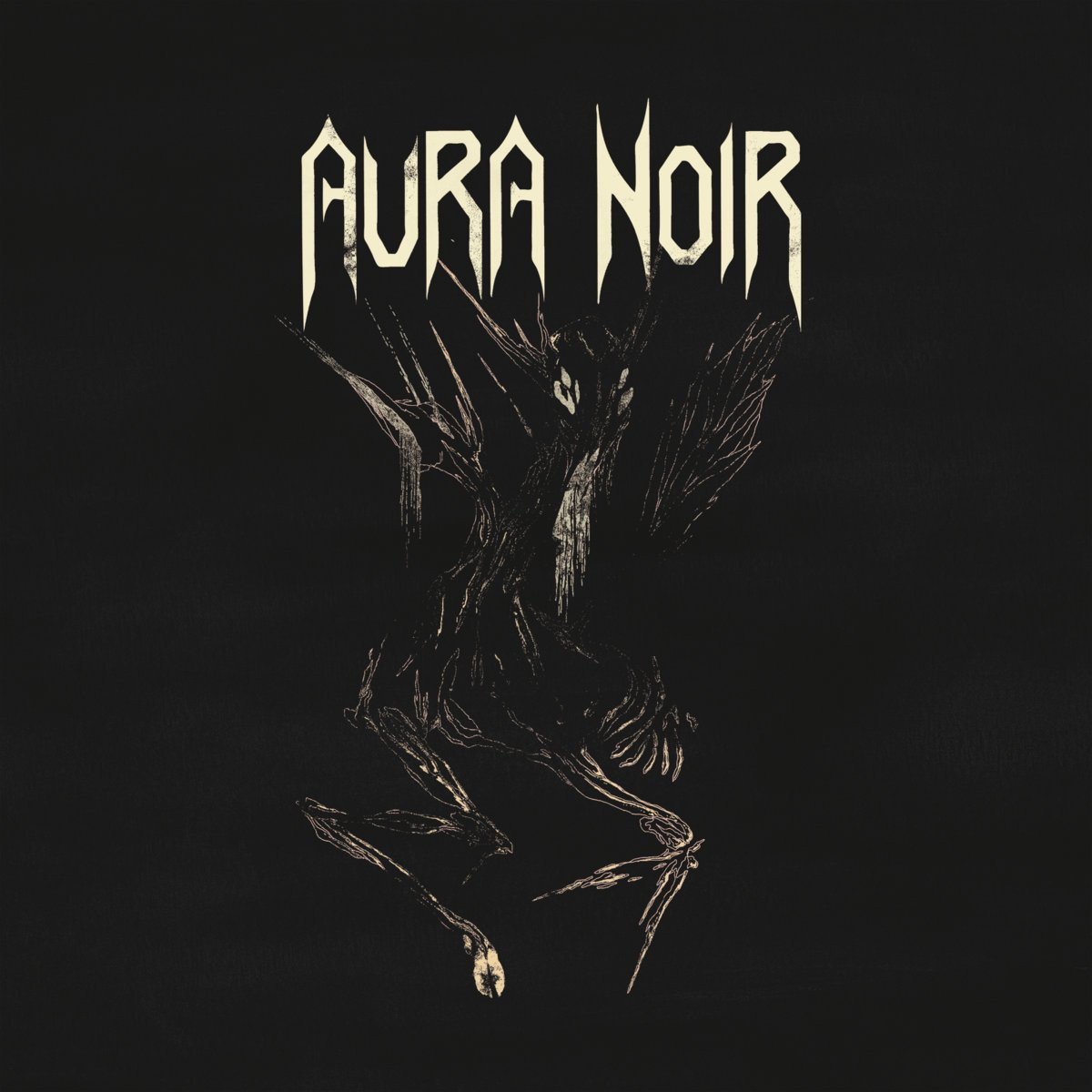 LP deska Aura Noir - Aura Noire (Red With Black And White Speckles) (LP)