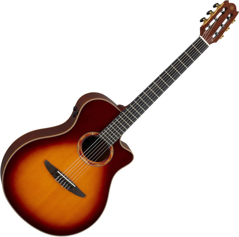 Guitarra clássica com pré-amplificador Yamaha NTX3BS Brown Sunburst