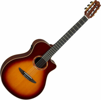 Guitarra clássica com pré-amplificador Yamaha NTX3BS Brown Sunburst - 1