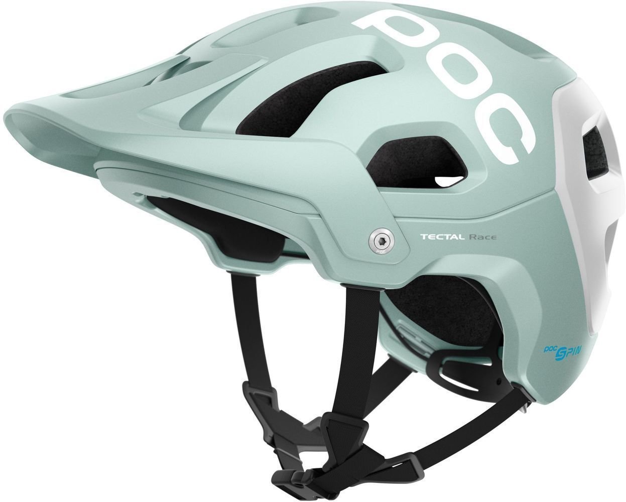 Cyklistická helma POC Tectal Race SPIN Apophyllite Green/Hydrogen White Matt 51-54 Cyklistická helma