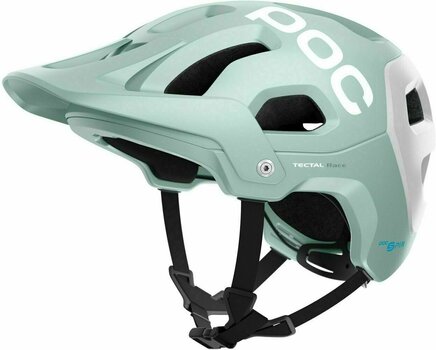 Bike Helmet POC Tectal Race SPIN Apophyllite Green/Hydrogen White Matt 51-54 Bike Helmet - 1
