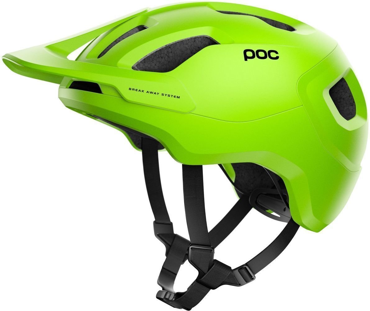 Cyklistická helma POC Axion SPIN Fluorescent Yellow/Green Matt 55-58 Cyklistická helma