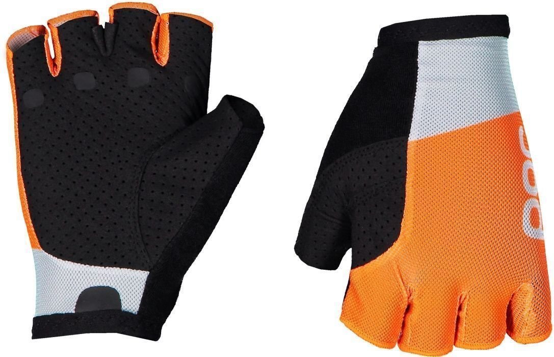 Cyklistické rukavice POC Essential Road Granite Grey/Zink Orange L Cyklistické rukavice
