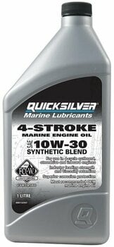 Óleo para barcos a 4 tempos Quicksilver FourStroke Outboard Engine Oil Synthetic Blend 10W30 1 L - 1