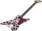 Guitare électrique EVH Striped Series Shark PF Burgundy with Silver Stripes Guitare électrique