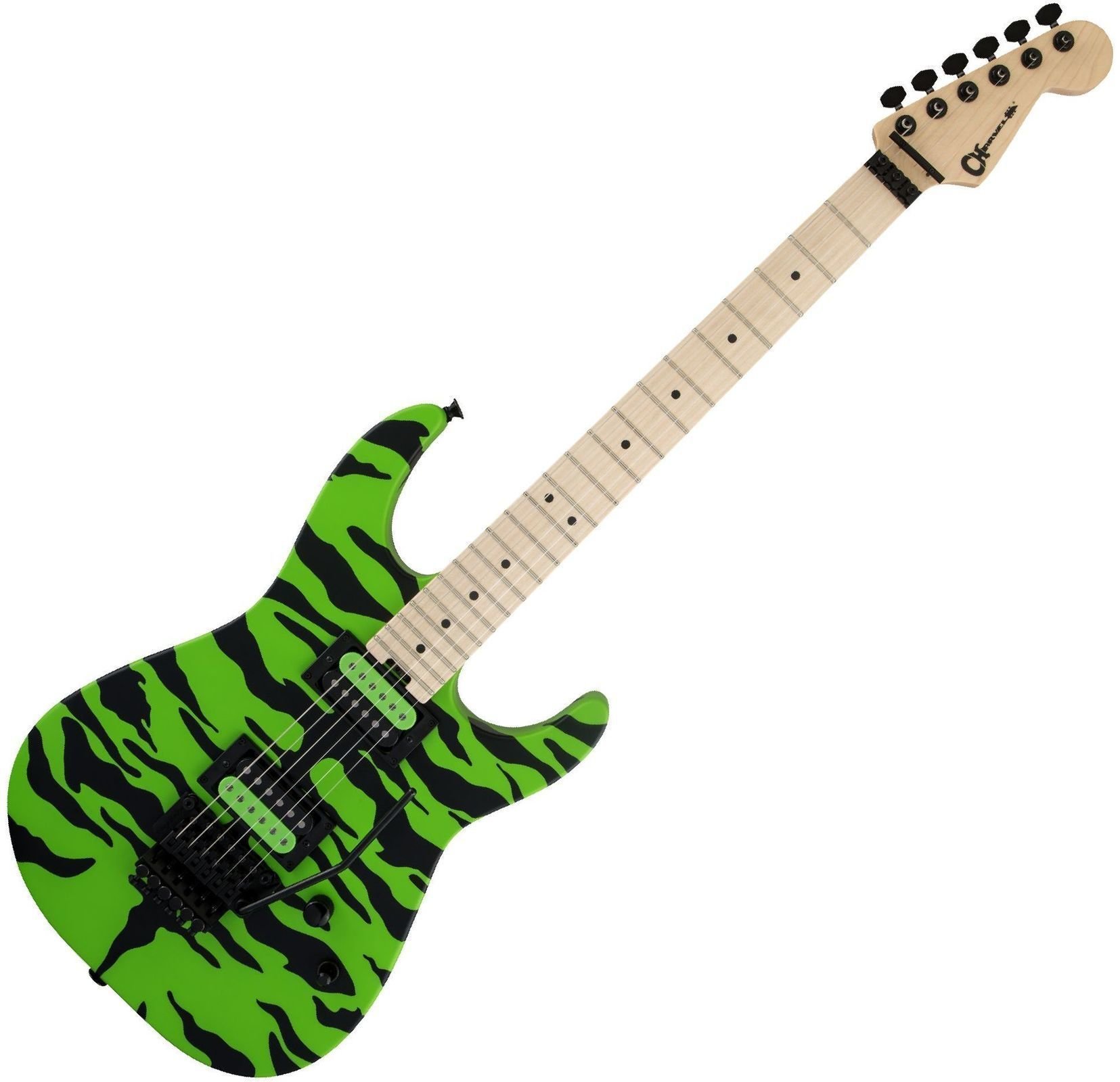Guitare électrique Charvel Satchel Signature Pro-Mod DK Maple Slime Green Bengal
