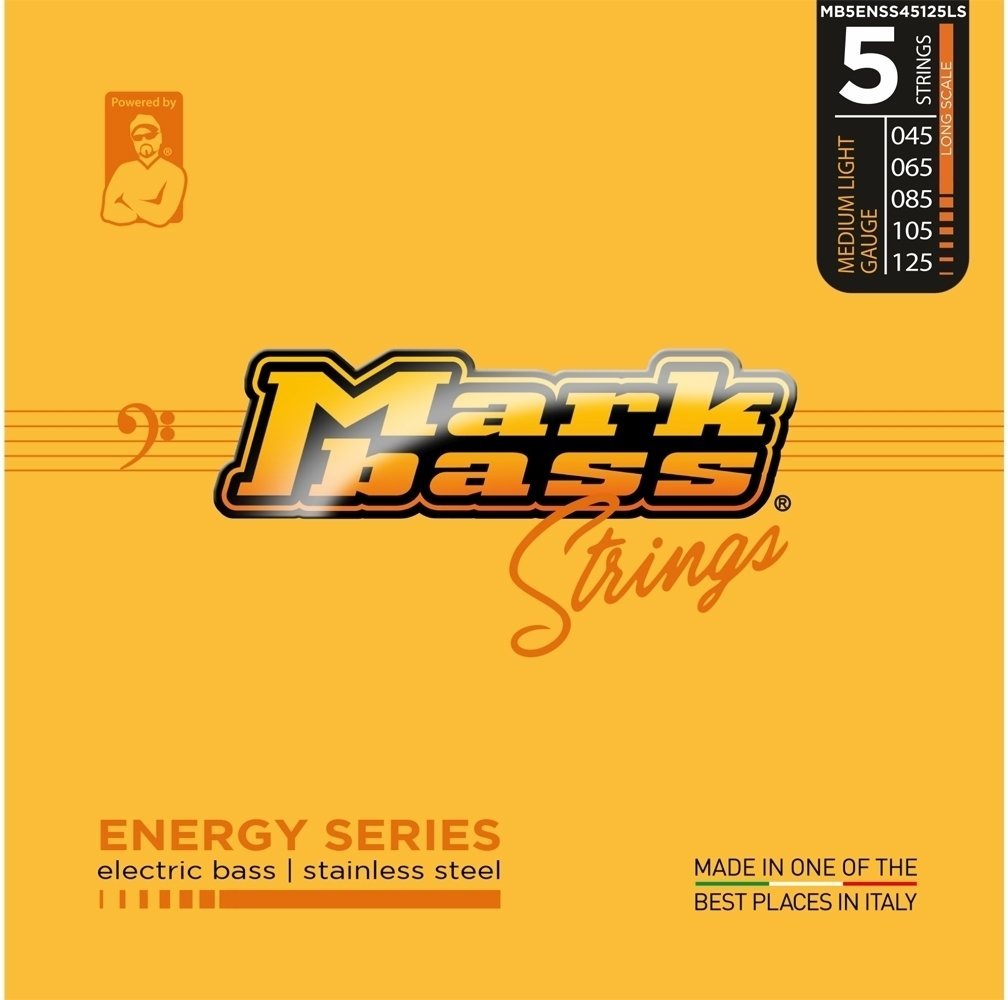 Saiten für 5-saitigen E-Bass, Saiten für 5-Saiter E-Bass Markbass Energy SS 5 045-125