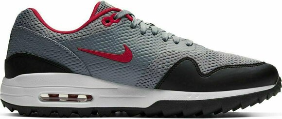 Chaussures de golf pour hommes Nike Air Max 1G Particle Grey/University Red/Black/White 45 - 1