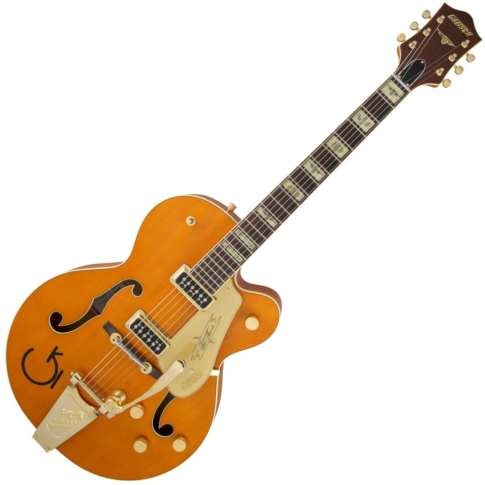 Jazz kitara (polakustična) Gretsch G6120T-55GE Vintage Select Edition '55 Chet Atkins Vintage Orange