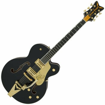 Halvakustisk guitar Gretsch G6136 Players Edition Black Falcon Sort - 1