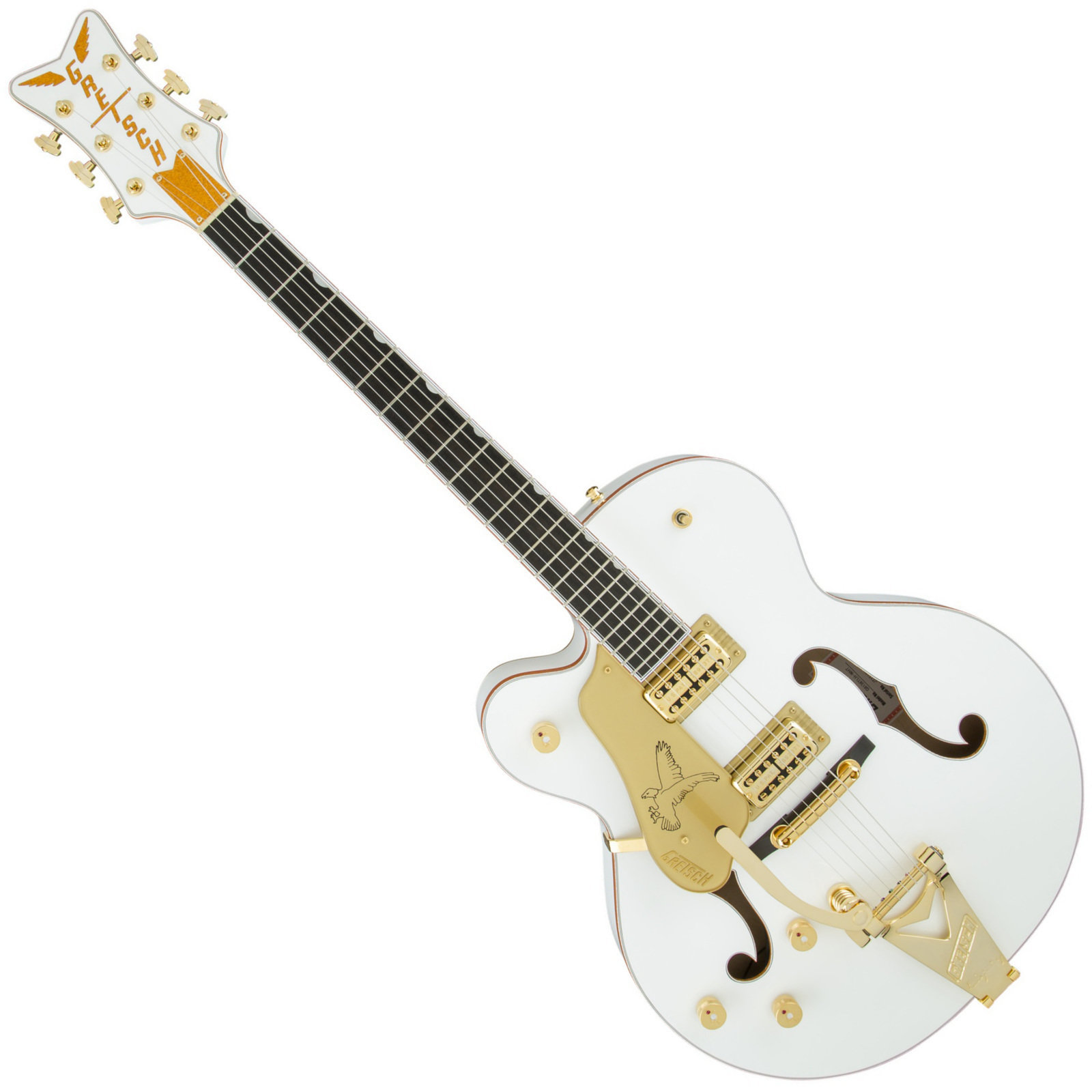 Semi-akoestische gitaar Gretsch G6136TLH-WHT Players Edition White Falcon LH Wit