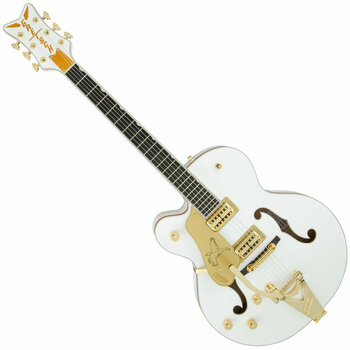 Halvakustisk gitarr Gretsch G6136TLH-WHT Players Edition White Falcon LH Vit - 1