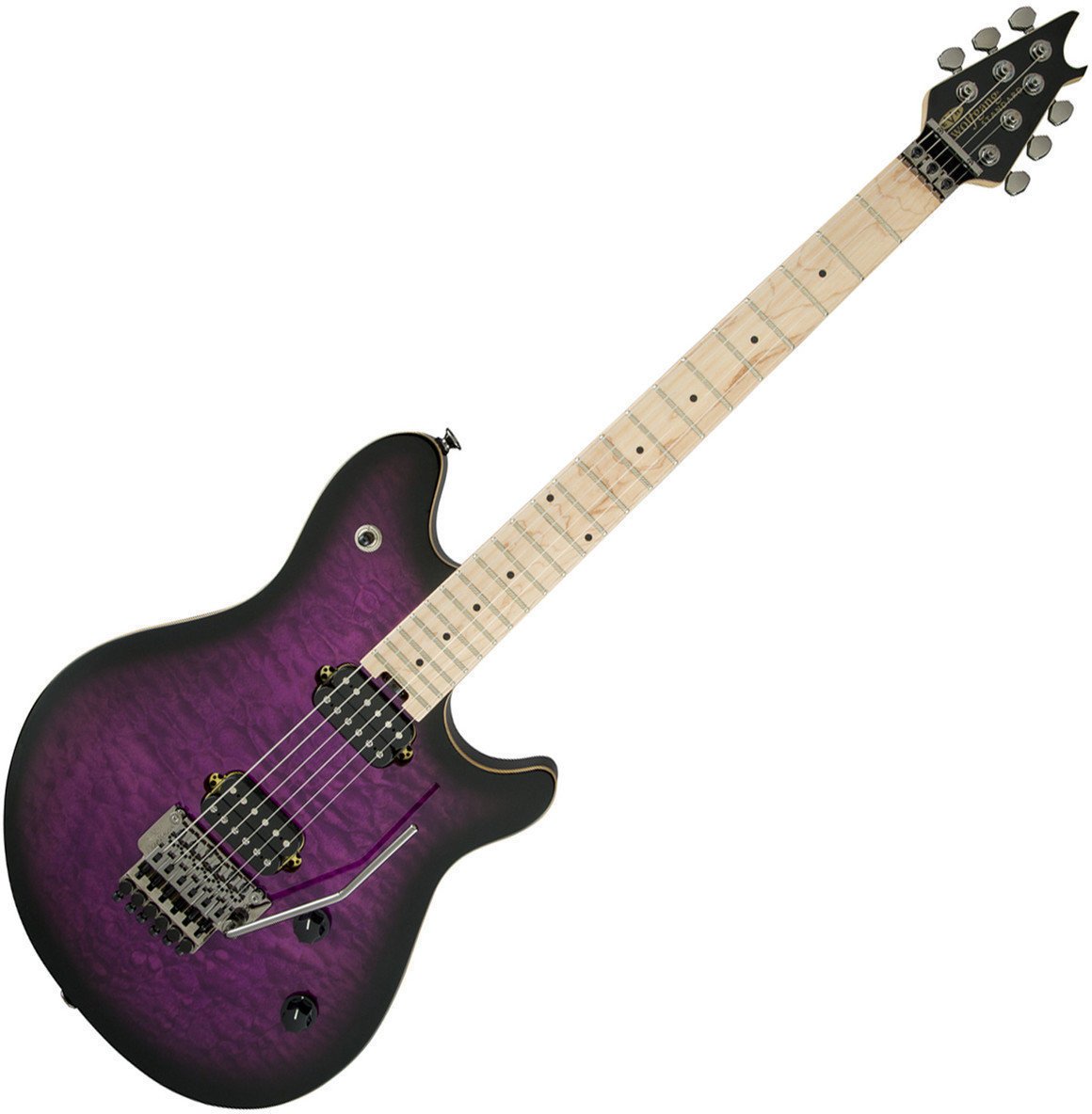 Elektromos gitár EVH Wolfgang WG Standard, Quilt Maple Top, Maple Fingerboard, Transparent Purple Burst
