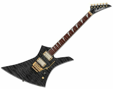 Elektriska gitarrer Jackson JCS KE FR Slab Top Transparent Black - 1