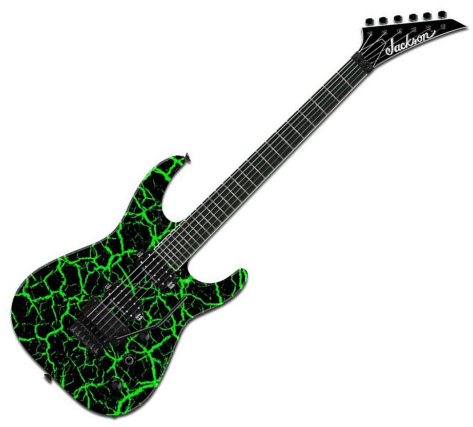 Electric guitar Jackson JCS SL FR Black Green Crackle