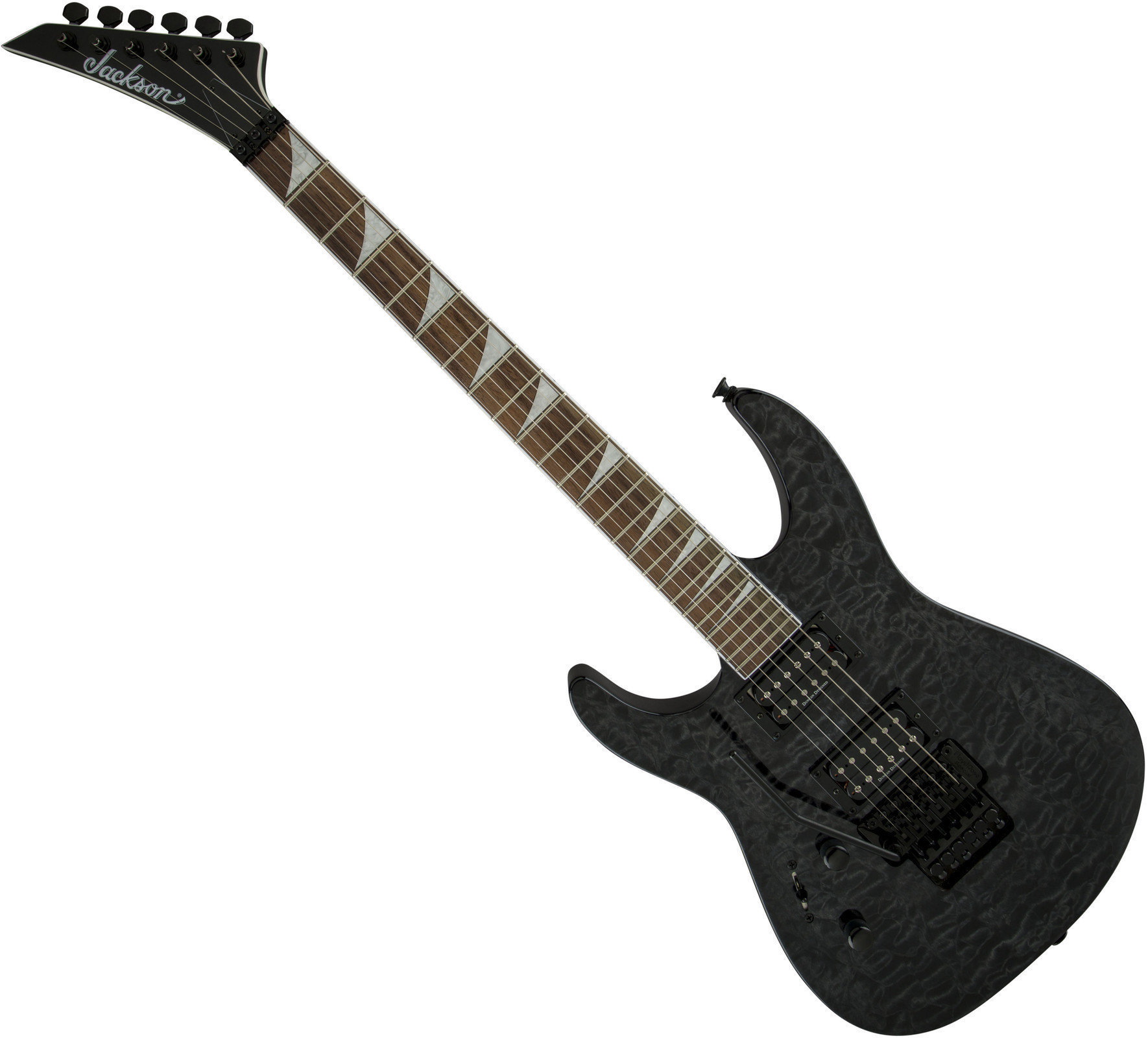 Guitare électrique pour gauchers Jackson SLX Soloist Left-Handed Transparent Black