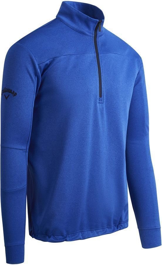 Pulover s kapuco/Pulover Callaway Pieced Waffle 1/4 Zip Mens Sweater Surf Heather L