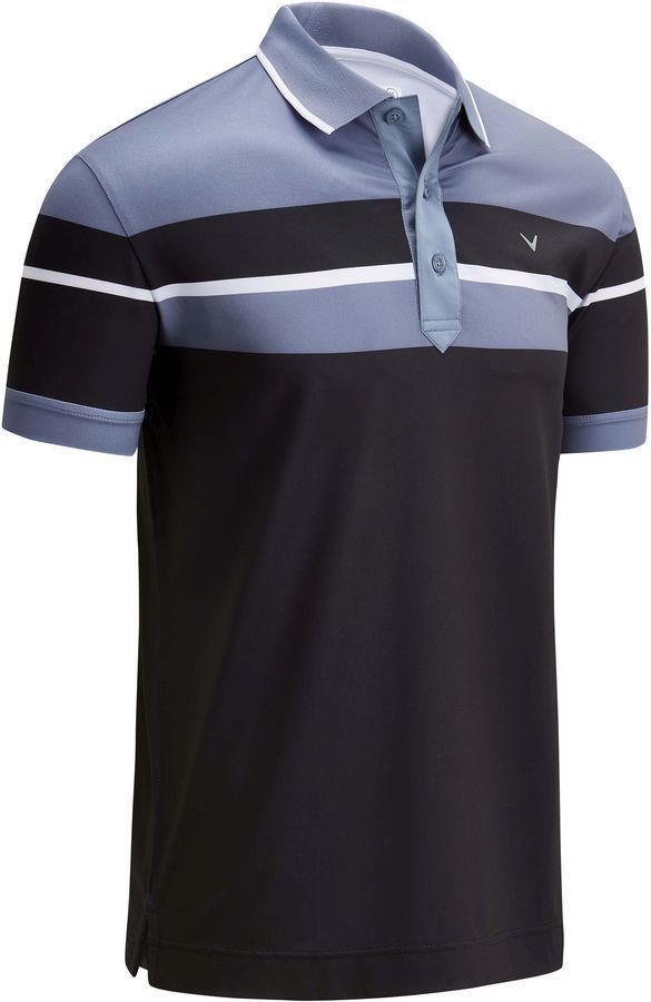 Camiseta polo Callaway Shoulder & Chest Block Mens Polo Shirt Caviar M