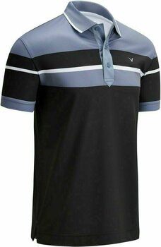 Polo Shirt Callaway Shoulder & Chest Block Mens Polo Shirt Caviar M - 1