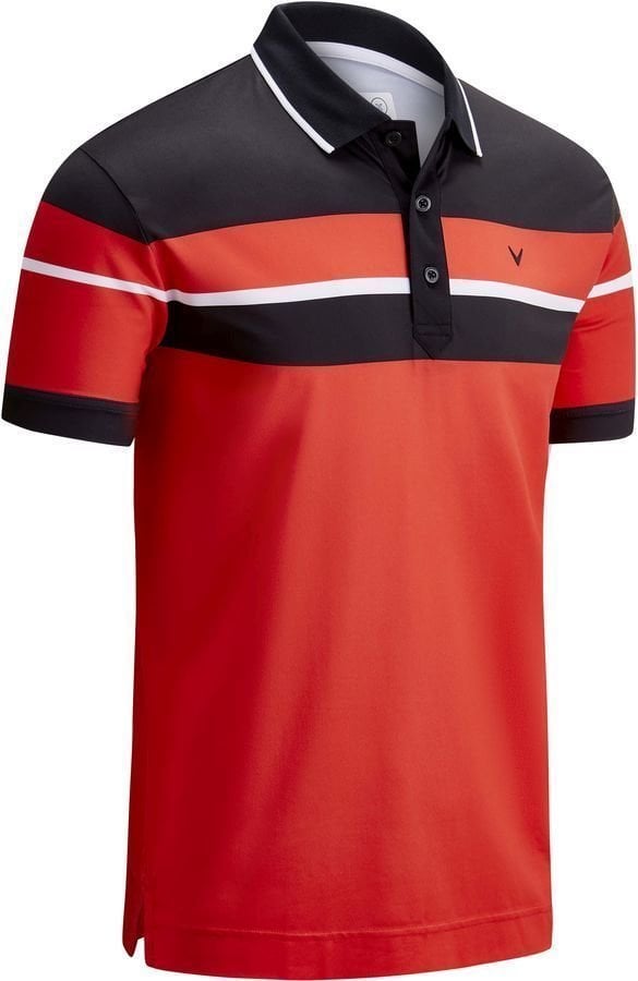 Camiseta polo Callaway Shoulder & Chest Block High Risk Red M