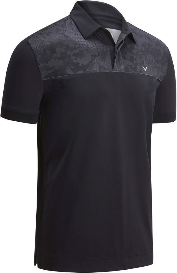 Риза за поло Callaway Double Stripe Camo Mens Polo Shirt Caviar XL