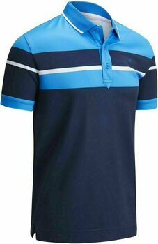 Polo Shirt Callaway Shoulder & Chest Block Dress Blue M - 1