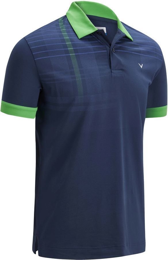 Rövid ujjú póló Callaway Graphic Shoulder Print Mens Polo Shirt Dress Blue XL