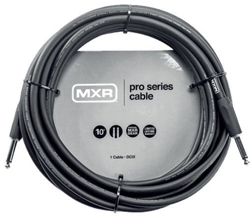 Nástrojový kábel Dunlop MXR DCIX10 PRO Čierna 3 m Rovný - Rovný