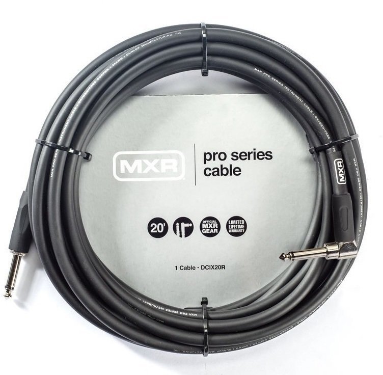Nástrojový kabel Dunlop MXR DCIX20R PRO Černá 6 m Rovný - Lomený