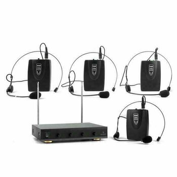 Naglavni brezžični sistem Auna VHF-4 V2 Wireless Microphone Set 4 Headset - 1