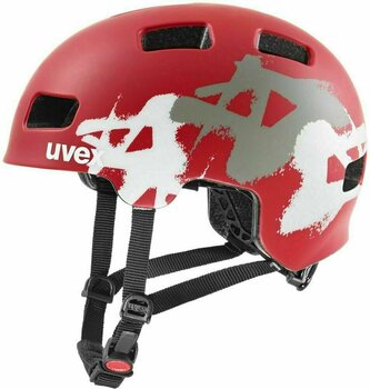Dětská cyklistická helma UVEX HLMT 4 CC Red Matt Graffiti 51-55 Dětská cyklistická helma - 1