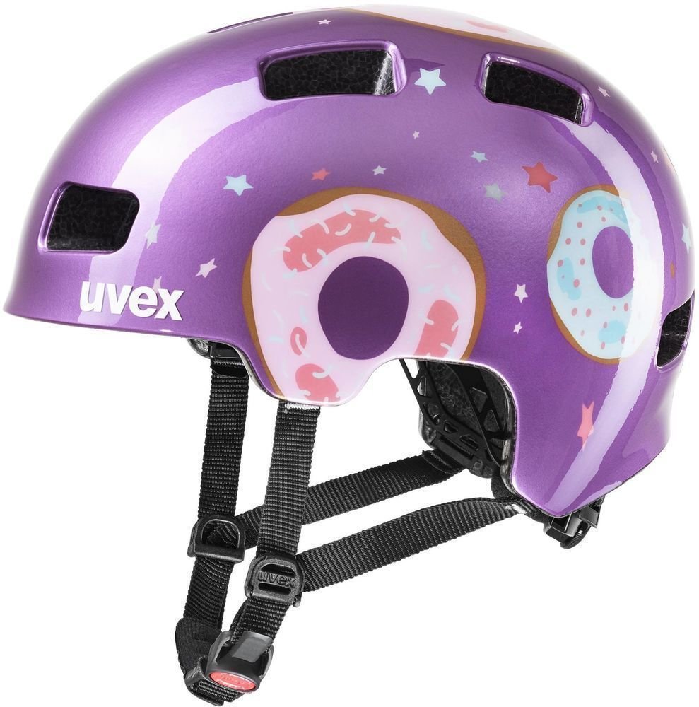 Dziecięcy kask rowerowy UVEX HLMT 4 Purple Donut 51-55 Dziecięcy kask rowerowy