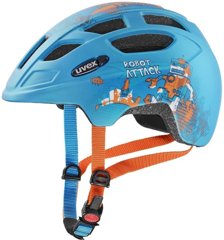 Kid Bike Helmet UVEX Finale Junior CC Petrol Robot Matt 51-55 Kid Bike Helmet