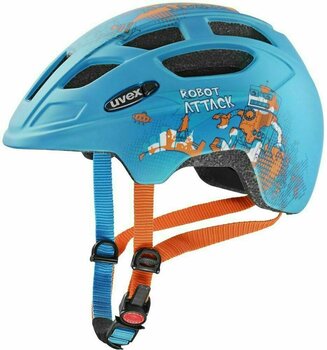 Kid Bike Helmet UVEX Finale Junior CC Petrol Robot Matt 51-55 Kid Bike Helmet - 1