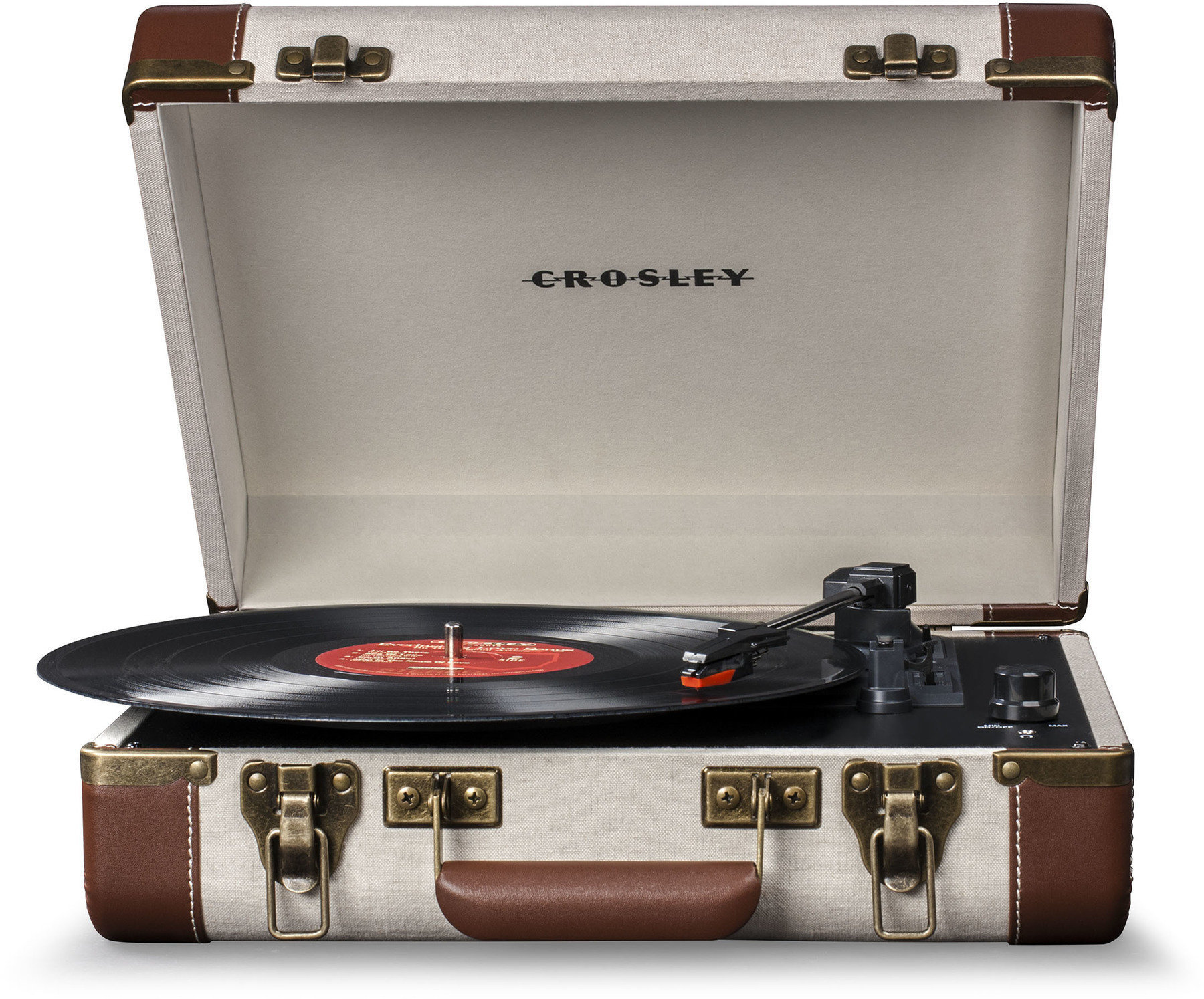 Prenosni gramofon Crosley CR6019A Executive Linen/Brown