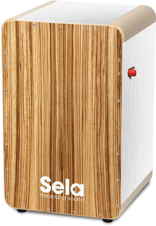 Cajon de fibra de vidro Sela Wave Pro White Zebrano