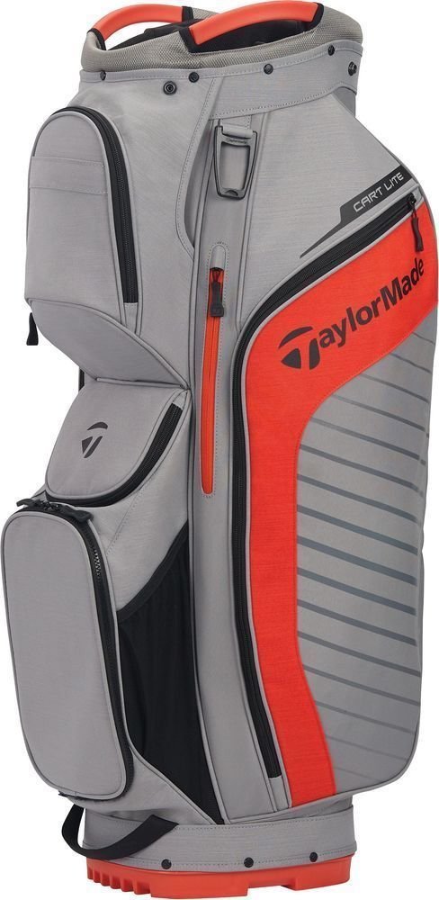 Golf Bag TaylorMade Cart Lite Grey/Dark Blood Orange Golf Bag