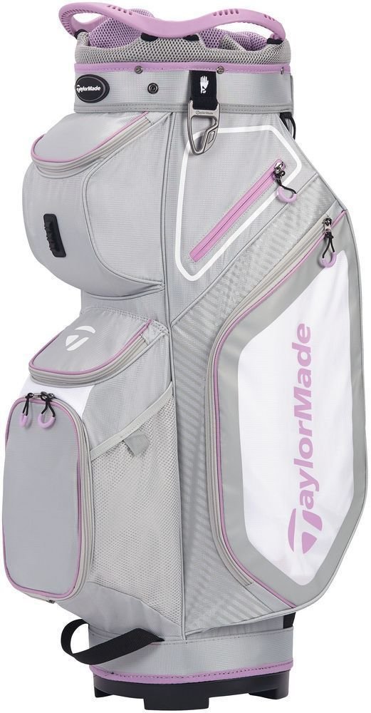 Saco de golfe TaylorMade Pro Cart 8.0 Grey/White/Purple Saco de golfe