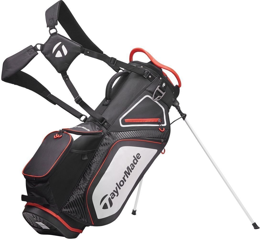 Golf torba Stand Bag TaylorMade Pro Stand 8.0 Black/White/Red Golf torba Stand Bag