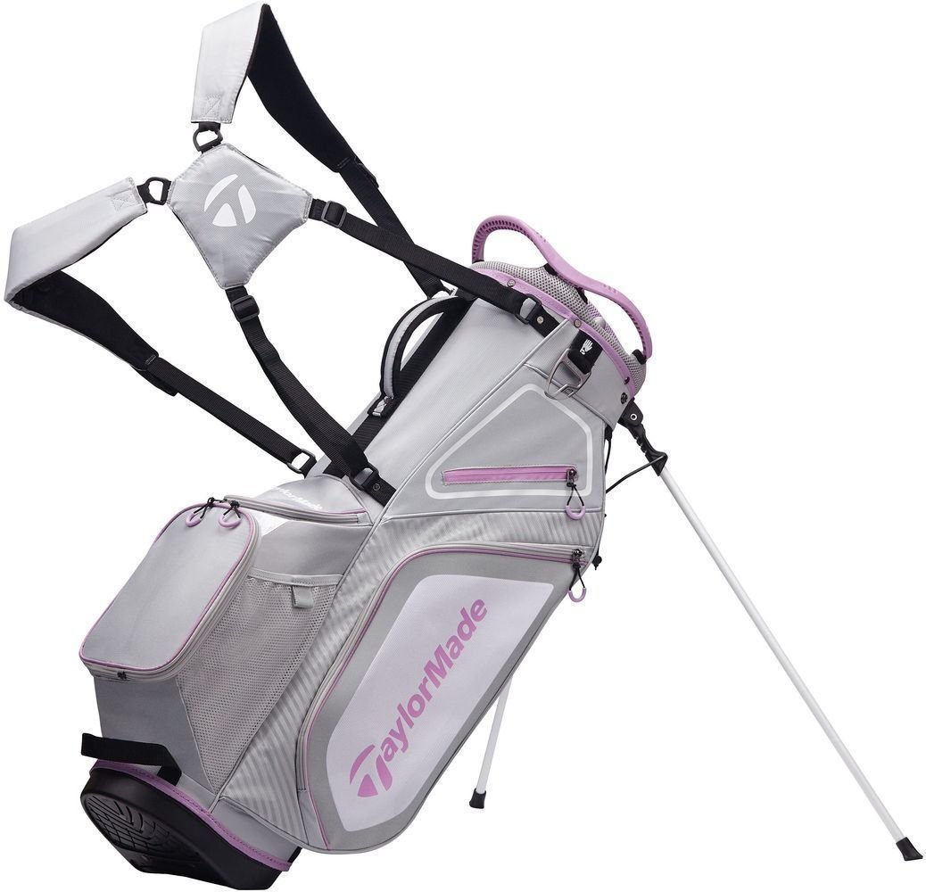 Golf Bag TaylorMade Pro Stand 8.0 Grey/White/Purple Golf Bag