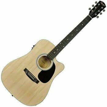 Dreadnought elektro-akoestische gitaar Fender Squier SA-105CE Natural - 1