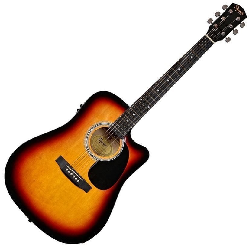 Elektroakustická gitara Dreadnought Fender Squier SA-105CE Sunburst