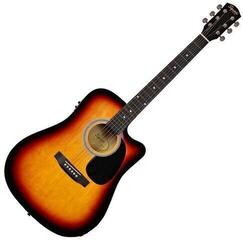 Dreadnought Elektro-Akustikgitarren Fender Squier SA-105CE Sunburst Dreadnought Elektro-Akustikgitarren (Beschädigt)