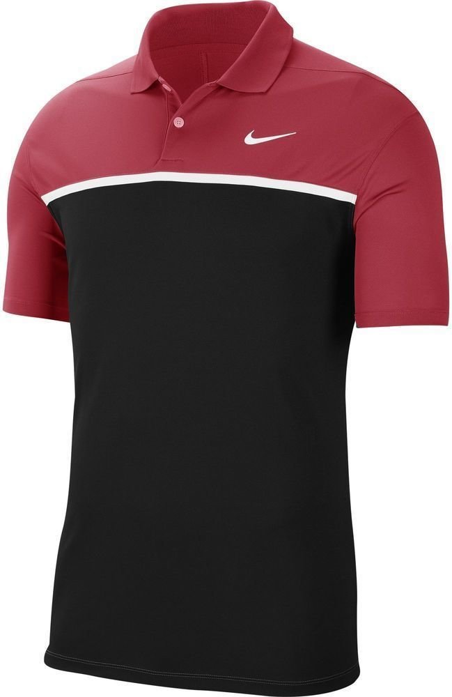Rövid ujjú póló Nike Dri-Fit Victory Mens Polo Shirt Sierra Red/Black/White/White XL